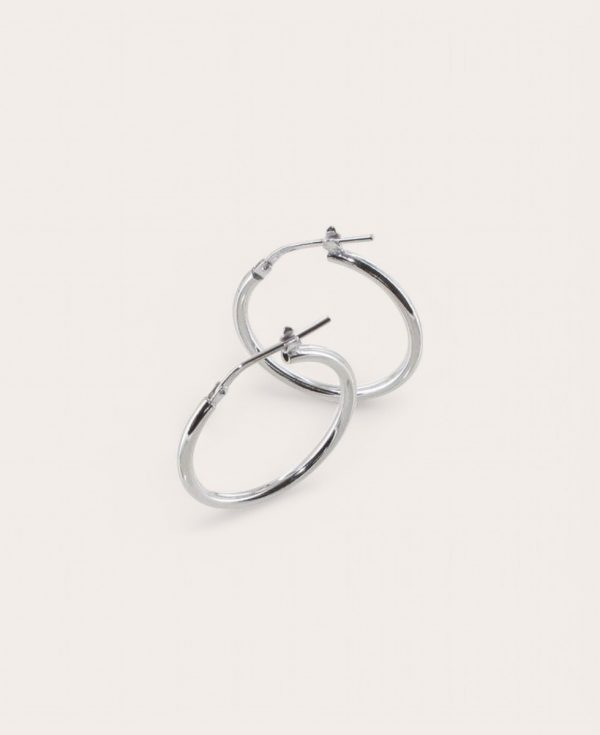 EMILIE, Créole Argent, Lisse ronde 2 mm