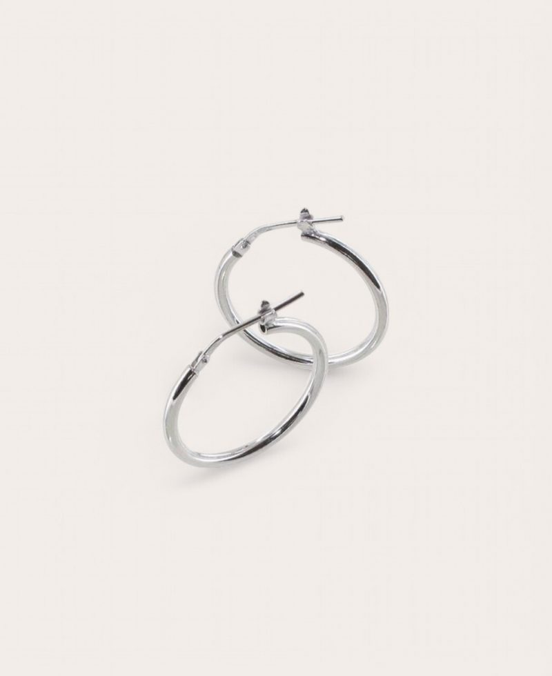 EMILIE, Créole Argent, Lisse ronde 2 mm