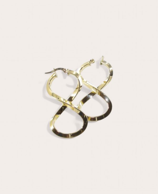 CARLA, Créole Or 375, En huit fil triangle 3 mm