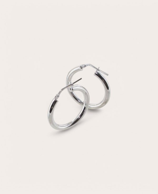 JEANNE, Créole Argent, Lisse ronde 3 mm