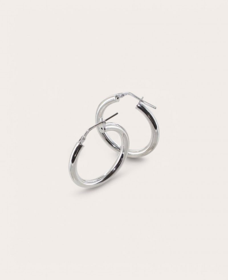 JEANNE, Créole Argent, Lisse ronde 3 mm