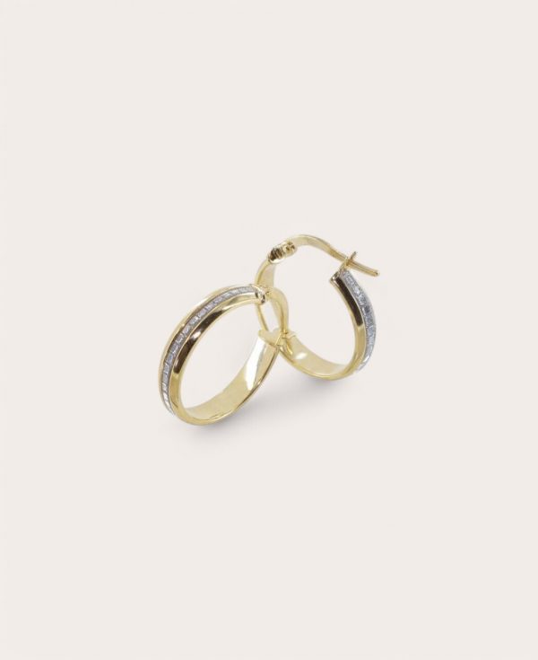 STELLA, Créole Or 375 , Pavé Diamanté