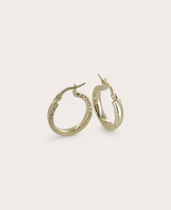 LISON, Créoles Or 375, Diamètre 15, 4mm Rondes