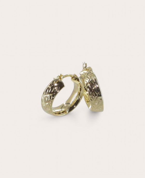 ELSA, Créoles Or 375, Diamètre 15, 6mm Rondes