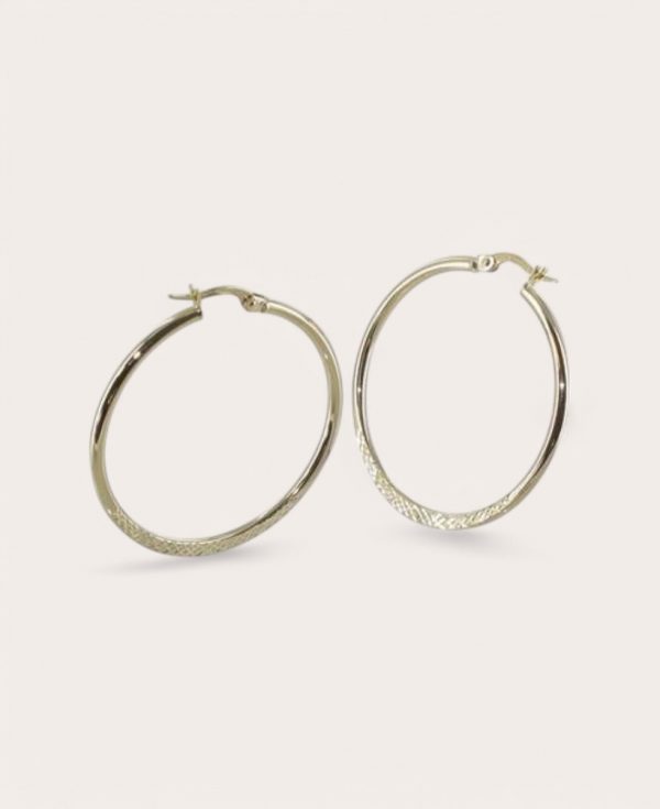 LILOU, Créoles Or 375, Diamètre 33 Rondes
