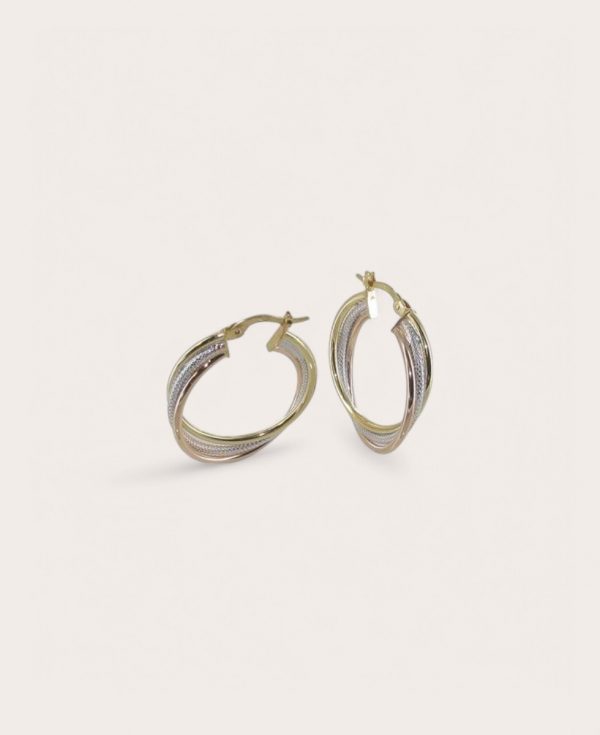 LÉNA, Créoles Or 375, Diamètre 20 Rondes