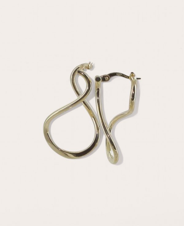 CREOLES EN HUIT 2  mm DIAM 15X30  mm OR 375