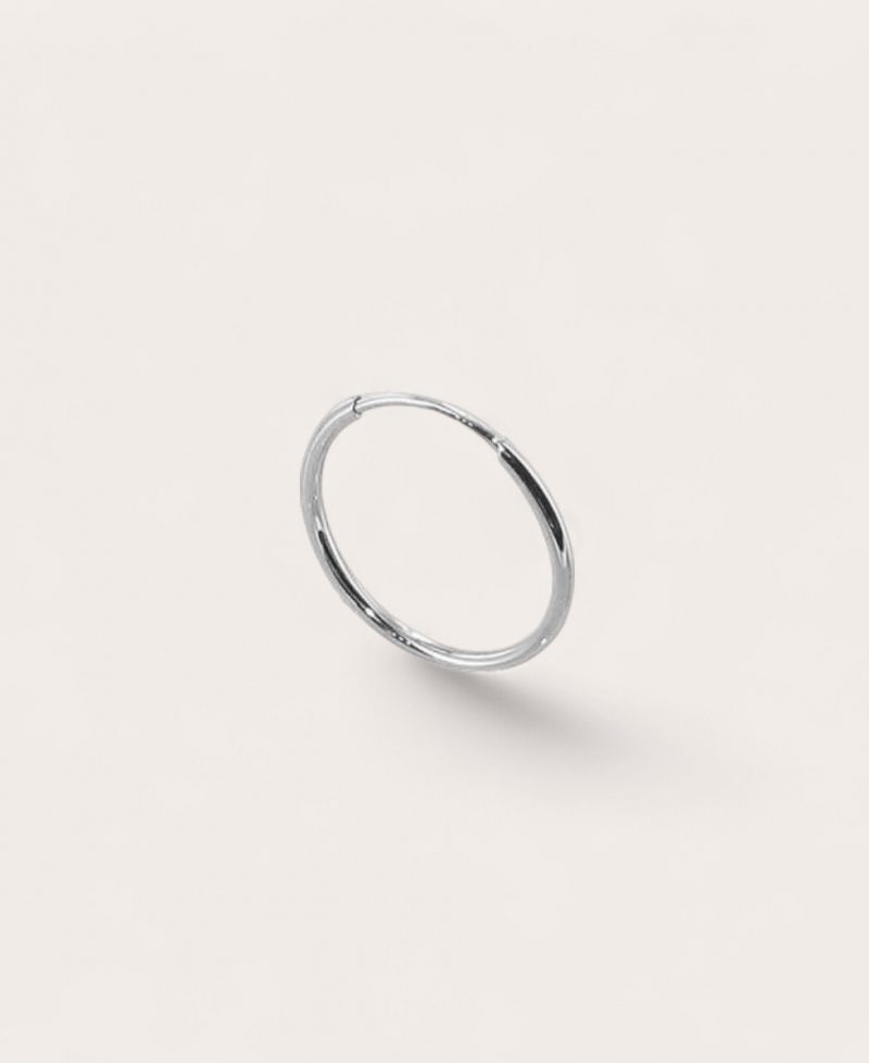 Alexandre, CREOLES A L'UNITE FLEXIBLES RONDE FIL 0.80 DIAM 11 OR BLANC