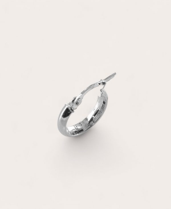 Gaspard, CREOLES A L'UNITE DEMI-JONC LISSES 3MM DIAM 15 OR BLANC